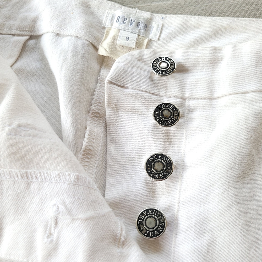 Devon Front Pocket Buttonfly White Pants - image 3